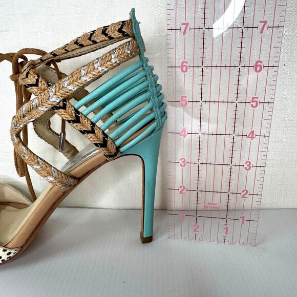 NWT DOLCE VITA Hexen Stiletto Heels Women's 9 suede leather animal‎ print summer - Picture 11 of 11